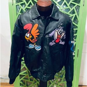 Montana Toons by Excelled Looney Tiny Toons Adventure Vintage Leather Jacket